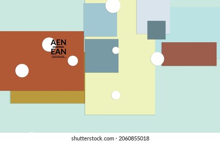 Abstract web wallpaper with paper cut overlapping geometric shapes. Vintage poster. Art with retro colored vector background objects. Material design. Marketing technologies for natural environment