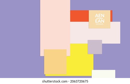 Abstract web wallpaper with paper cut overlapping rectangles. Vintage poster. Art with retro colored vector background objects. Material design. Artistic stationary template for wed technologies. 