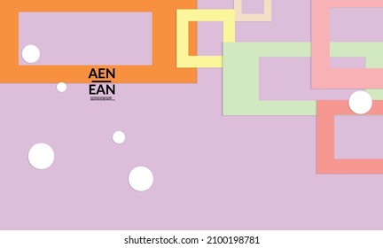 Abstract web wallpaper with paper cut overlapping geometric shapes. Vintage poster. Art with retro colored vector background objects. Material design. Marketing technologies for natural environment