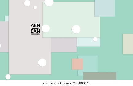 Abstract web wallpaper with paper cut overlapping geometric shapes. Vintage poster. Art with retro colored vector background objects. Material design. Marketing technologies for natural environment
