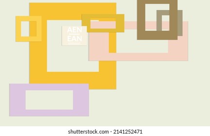 Abstract web wallpaper with paper cut overlapping rectangle frames. Vintage poster. Art of retro colored vector background objects. Material design. Artistic stationary template for wed technologies. 