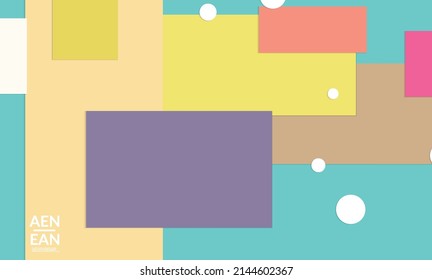 Resumen de fondo de pantalla web con formas geométricas superpuestas de corte de papel. Afiche de época. Arte con objetos de fondo vectoriales de color retro. Diseño material. Tecnologías de comercialización para el medio ambiente natural