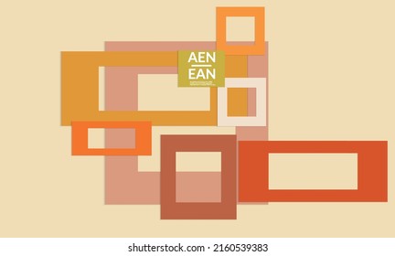 Abstract web wallpaper with paper cut overlapping rectangle frames. Vintage poster. Art of retro colored vector background objects. Material design. Artistic stationary template for wed technologies. 
