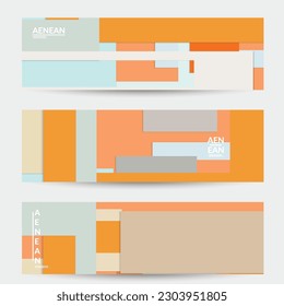 Abstract web wallpaper with paper cut overlapping geometric shapes. Vintage banner. Art with retro colored vector background objects. Material design. Artistic geometric pattern. Vector illustration. 