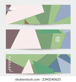 Abstract web wallpaper with paper cut overlapping geometric shapes. Vintage banner. Art with retro colored vector background objects. Material design. Artistic geometric pattern. Vector illustration. 