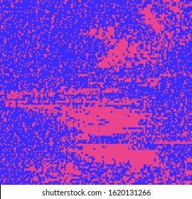 Abstract webpunk and vaporwave style background with pixelated glitched screen.