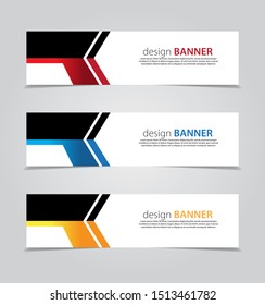 abstract website banner design. with 3 sets of templates.vector