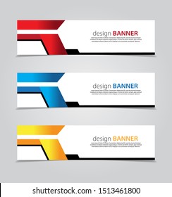 abstract website banner design. with 3 sets of templates.vector