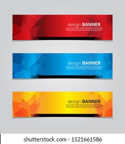 abstract website banner design. with 3 sets of templates.vector