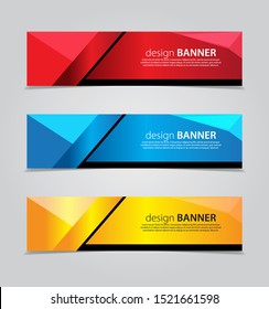 abstract website banner design. with 3 sets of templates.vector
