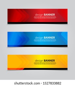 abstract website banner design. with 3 sets of templates.vector