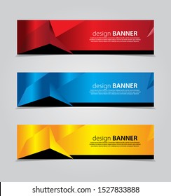 abstract website banner design. with 3 sets of templates.vector