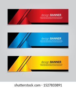 abstract website banner design. with 3 sets of templates.vector