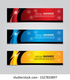 abstract website banner design. with 3 sets of templates.vector