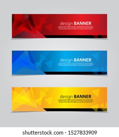 abstract website banner design. with 3 sets of templates.vector