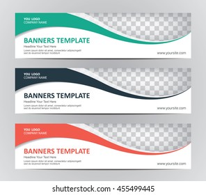 Abstract Website banner design background, vector website headers