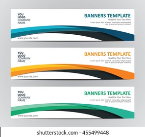 Abstract Website banner design background, vector website headers