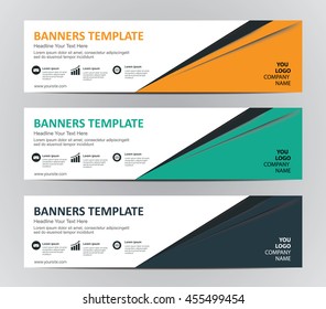 Abstract Website banner design background, vector website headers