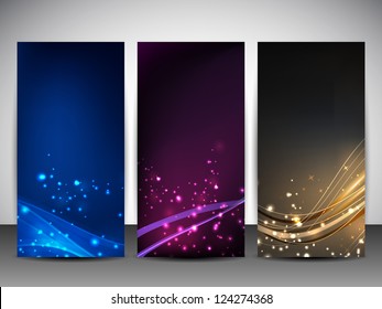 Abstract website banner set. EPS 10.