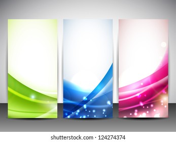 Abstract website banner set. EPS 10.