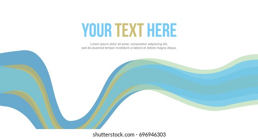 Abstract website header blue wave style
