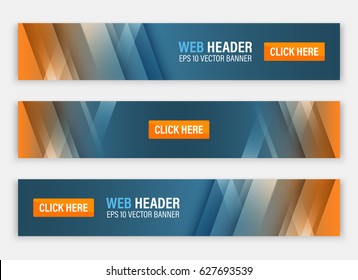 Abstract website header. Horizontal vector banners for your project.