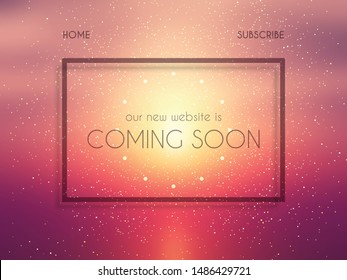Abstract website landing page design with coming soon text