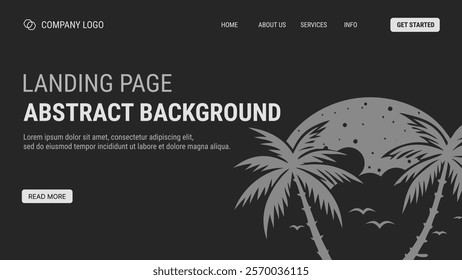 Abstract website Landing Page Design