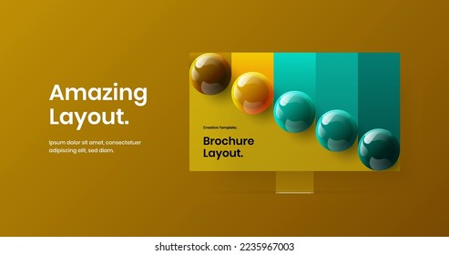 Abstract website screen vector design layout. Clean display mockup banner concept.