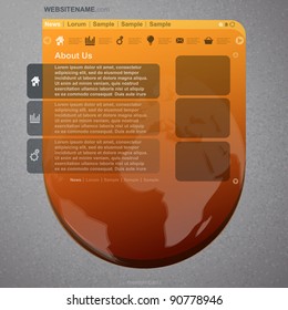 Abstract website template, vector