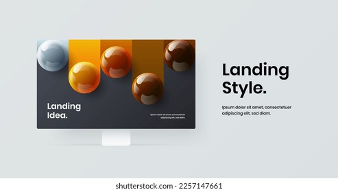 Resumen de la ilustración de diseño vectorial del sitio web. Diseño de sitio de simulación de escritorio simple.