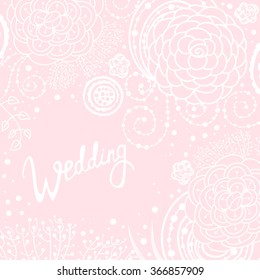 Abstract wedding background with beautiful flowers, highlights and patterns. Perfect for wedding invitations, wedding cards and wedding package.