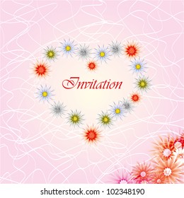 Abstract wedding card