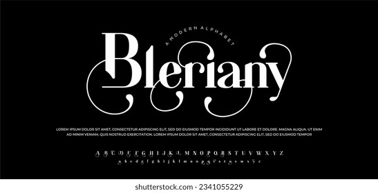 abstract wedding fashion creative alphabet luxury elegant serif font creative vector font