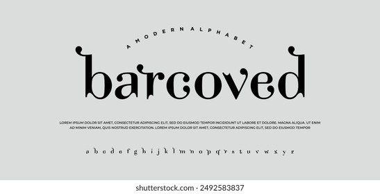 abstract wedding fashion creative alphabet luxury elegant serif font creative vector font