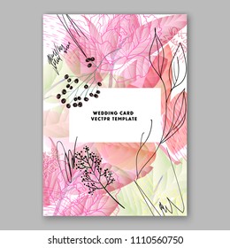 Abstract wedding invitation