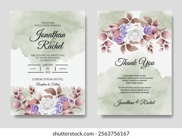 Abstract Wedding Invitation Card. Illustrator and designer. Wedding Invites, save the date, Birthday Invites, Video Invites, E-Cards. 