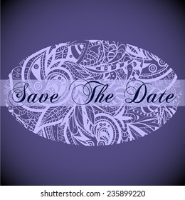Abstract wedding invitation card. Template ornament design for card. Abstract background, wave theme pattern, vector wave ornaments