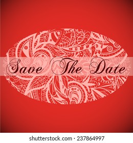 Abstract wedding invitation card. Template ornament design for card. Abstract background, wave theme pattern, vector wave ornaments