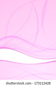 Abstract wedding poster with swooshes. Vector illustration