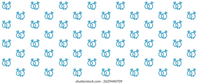 Abstract Wedding Ring Pattern Background. Silhouettes Wedding Ring vector illustration