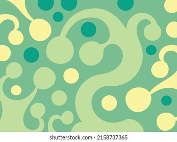 Resumen del extraño fondo vectorial. Patrón alienígena verde.