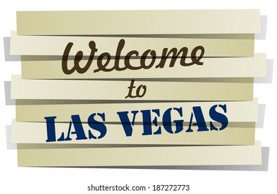 Abstract Welcome To Las Vegas Banner vector Illustration