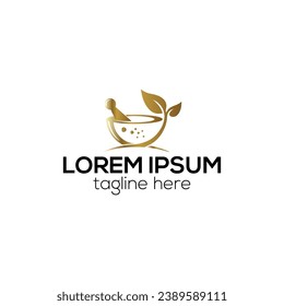 Abstract wellness herbal shop Leaf logo design vector template.