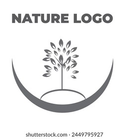 Abstract Wellness Logo. Gold Linear Style Leaf and People Combination isolated on White Background. Usable for Nature, Cosmetics, Healthcare and Beauty Logos. Flat Vector Logo Design Template Element.