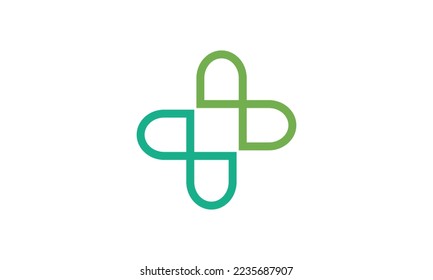Logo Resumen de Bienestar. Usable para la Naturaleza, Cosméticos, Salud y Logotipos de Belleza. Plantilla de diseño de logotipos de vectores planos