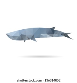 Abstract whale isolated on a white backgrounds