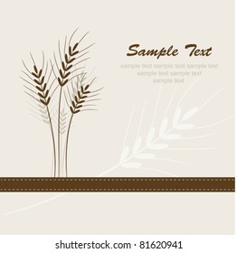 Abstract wheat background, vector illustration