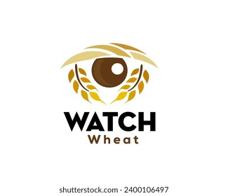 Resumen de la inspiración del símbolo del icono del logotipo de los ojos de trigo