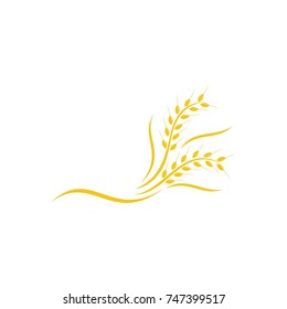 Abstract Wheat Logo Element